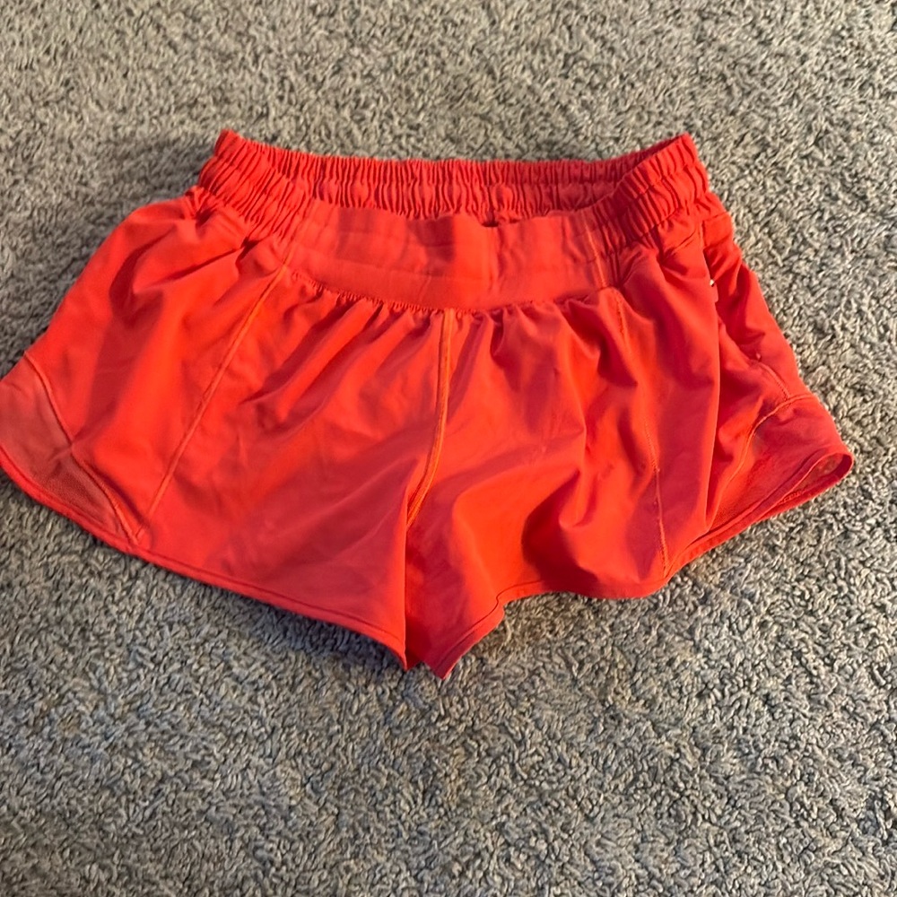 Lululemon red hotty hot shorts